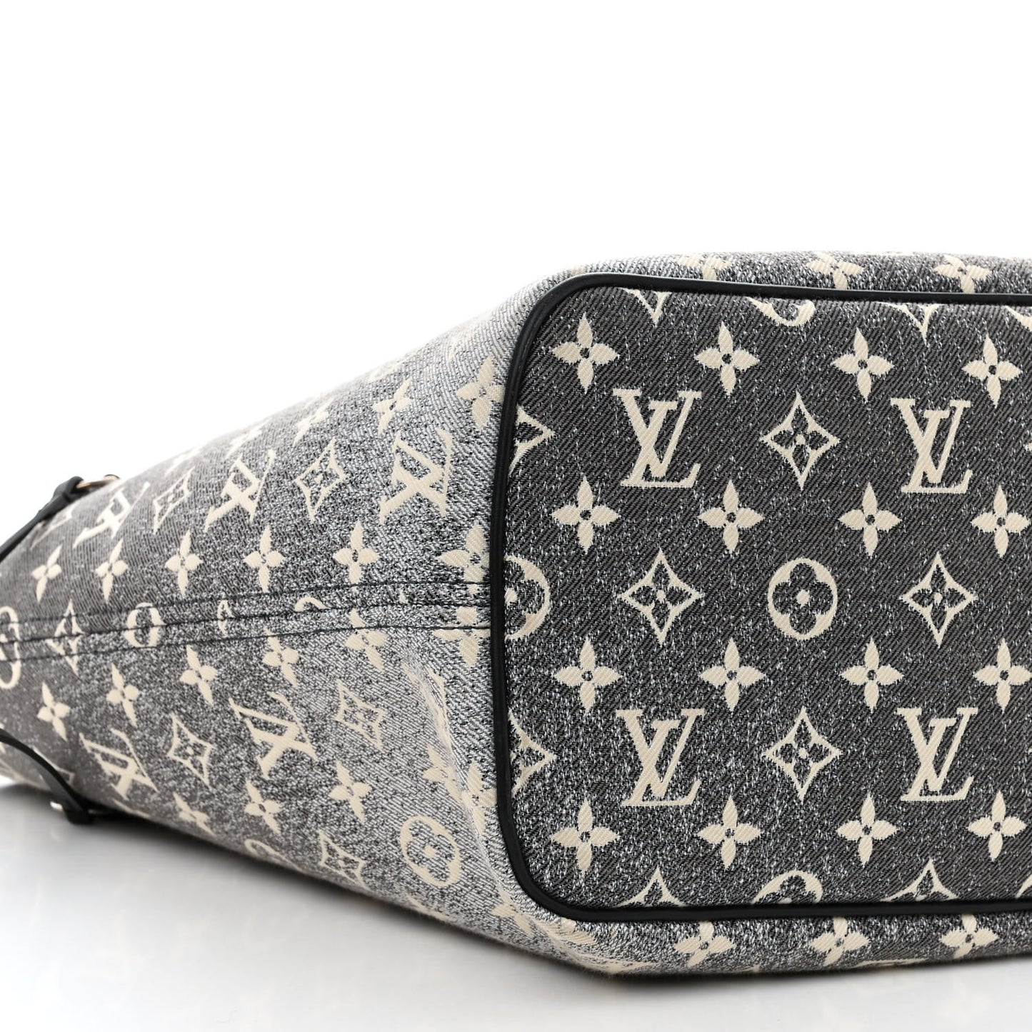 Denim Monogram Jacquard Neverfull MM Grey