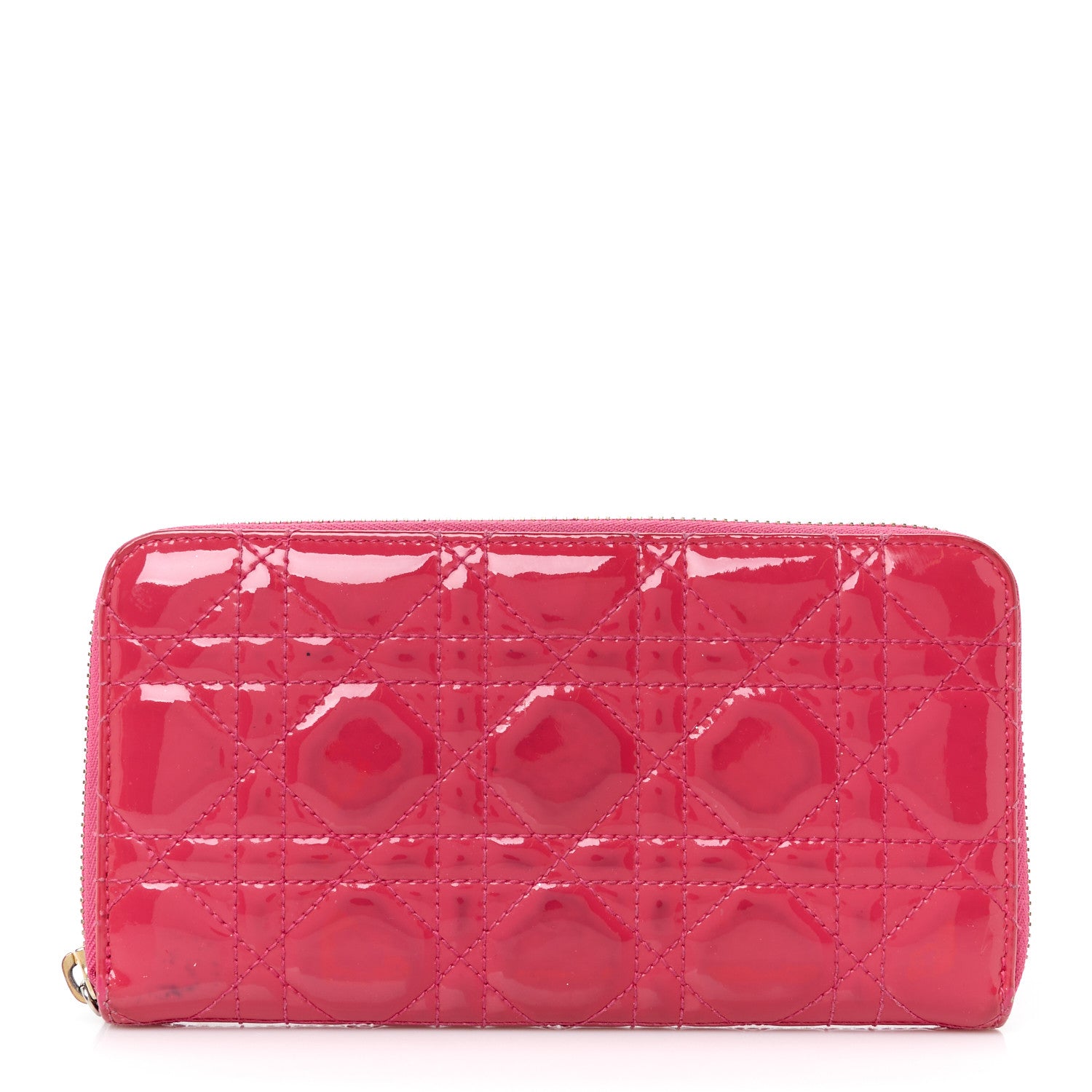 Christian Dior Patent Cannage Lady Dior Continental Wallet Pink 1 of 8