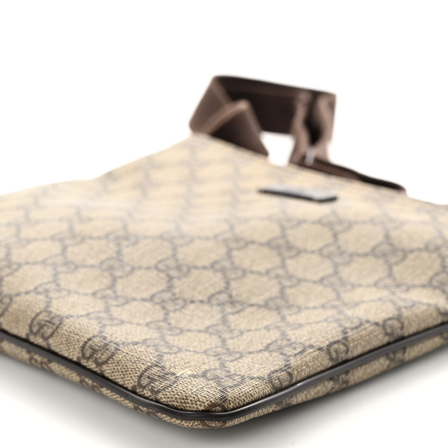 GG Supreme Monogram Small Flat Messenger Bag Dark Brown