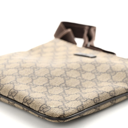 Gucci GG Supreme Monogram Small Flat Messenger Bag Dark Brown 10 of 10