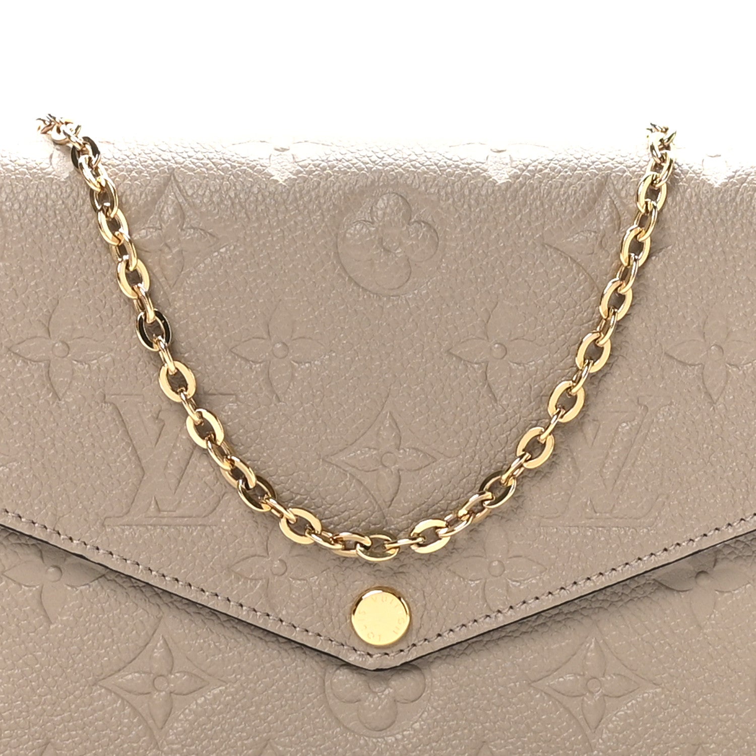 Louis Vuitton Empreinte Pochette Felicie Chain Wallet Tourterelle 8 of 11
