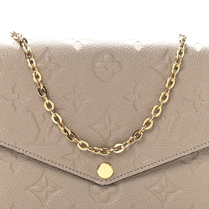 Louis Vuitton Empreinte Pochette Felicie Chain Wallet Tourterelle 8 of 11