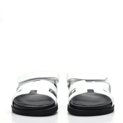 Hermes Calfskin Womens Chypre Sandals 41 White 2 of 8