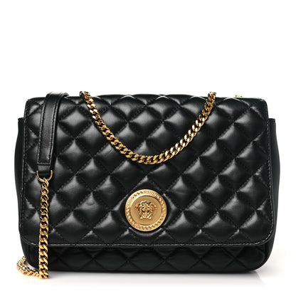 Versace Nappa Quilted La Medusa Chain Crossbody Black 1 of 9