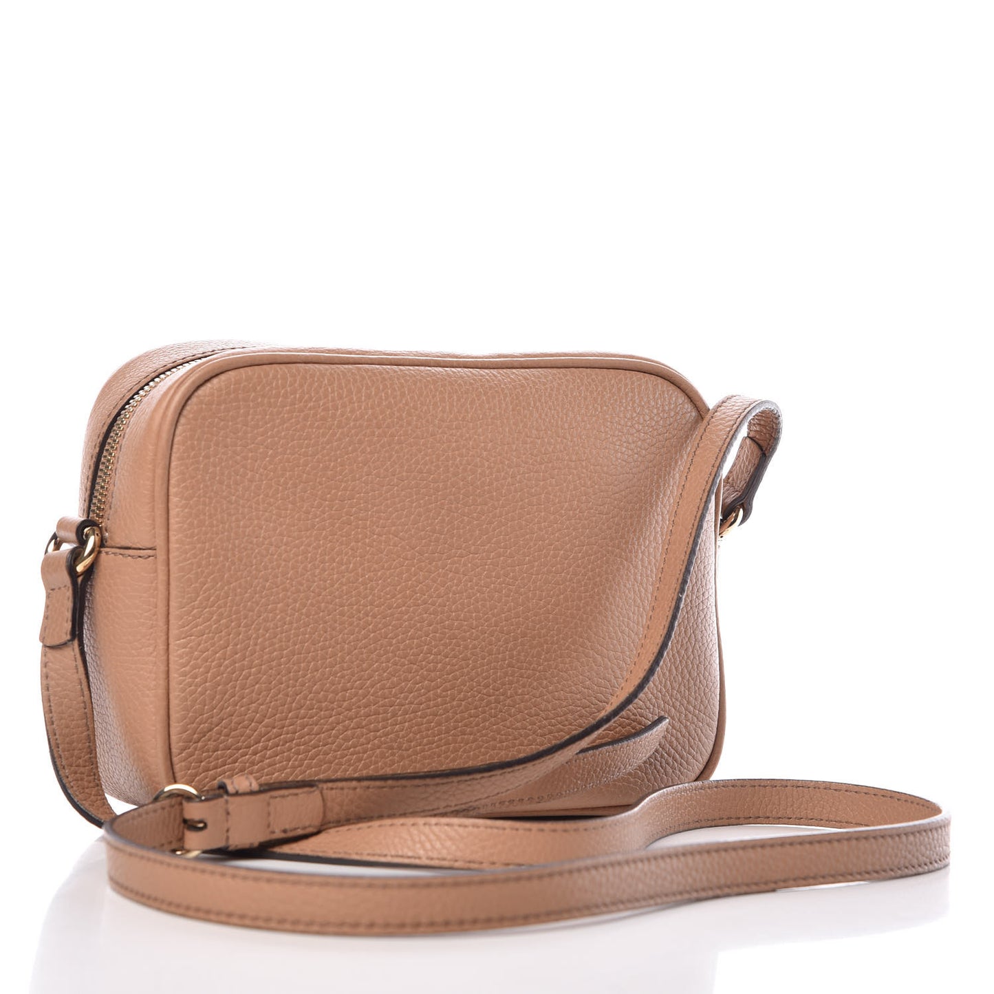 Pebbled Calfskin Small Soho Disco Bag Rose Beige