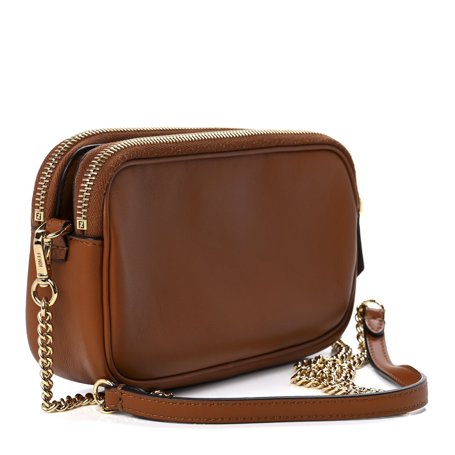 Fendi Vitello Grace Matte Easy Baguette Brandy 2 of 12
