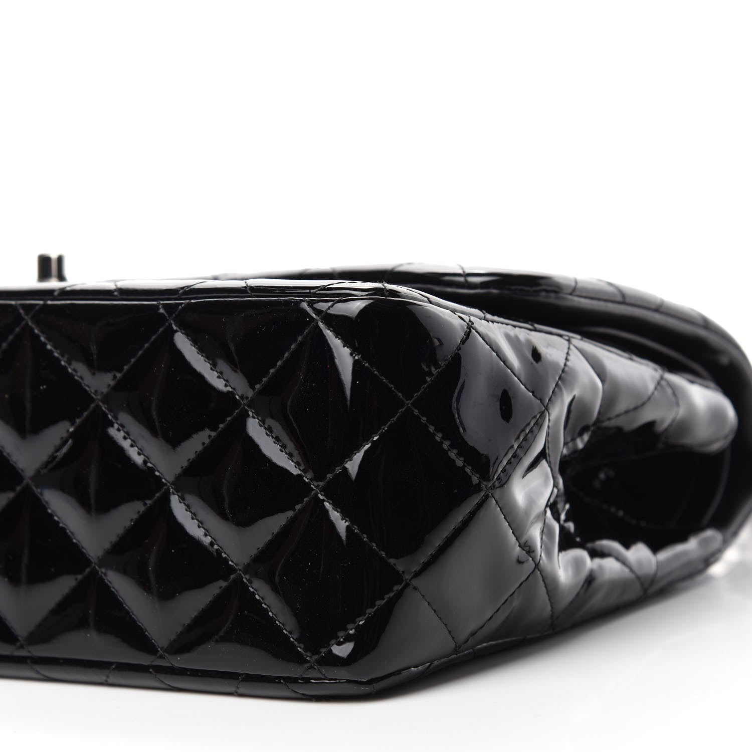 Chanel Patent Quilted Jumbo Double Flap Black 7 of 14