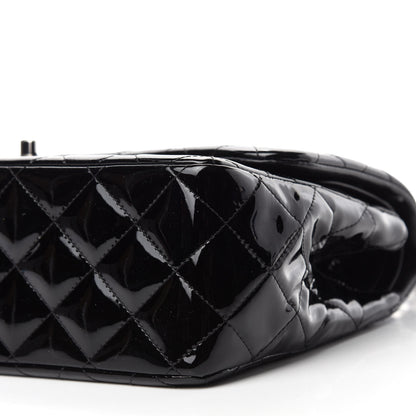 Chanel Patent Quilted Jumbo Double Flap Black 7 of 14