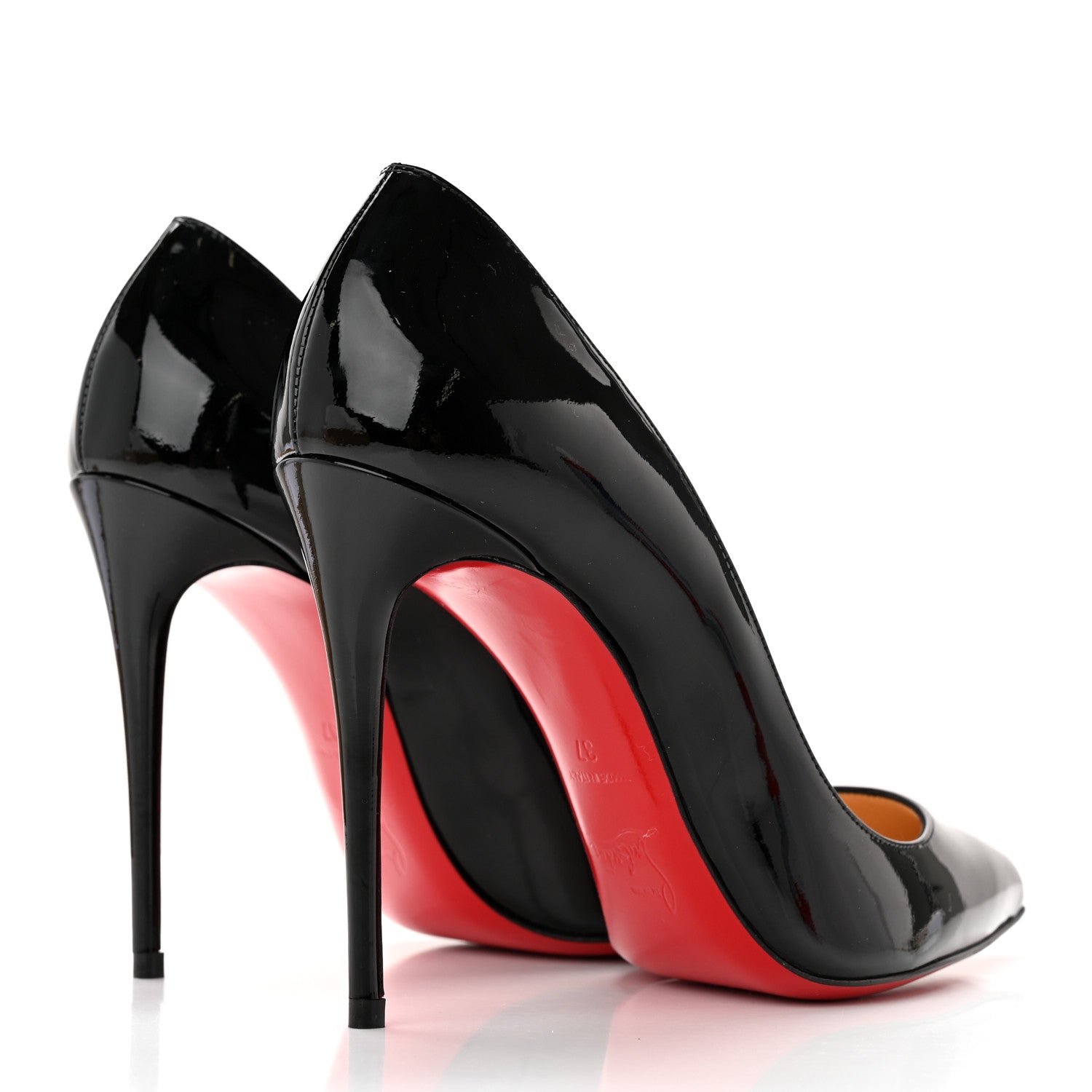 Christian Louboutin Patent Pigalle 100 Pumps 37 Black 4 of 8