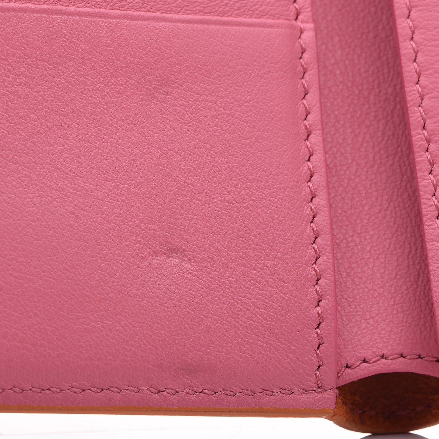 Grained Calfskin Medium Multifunction Strap Wallet Orange