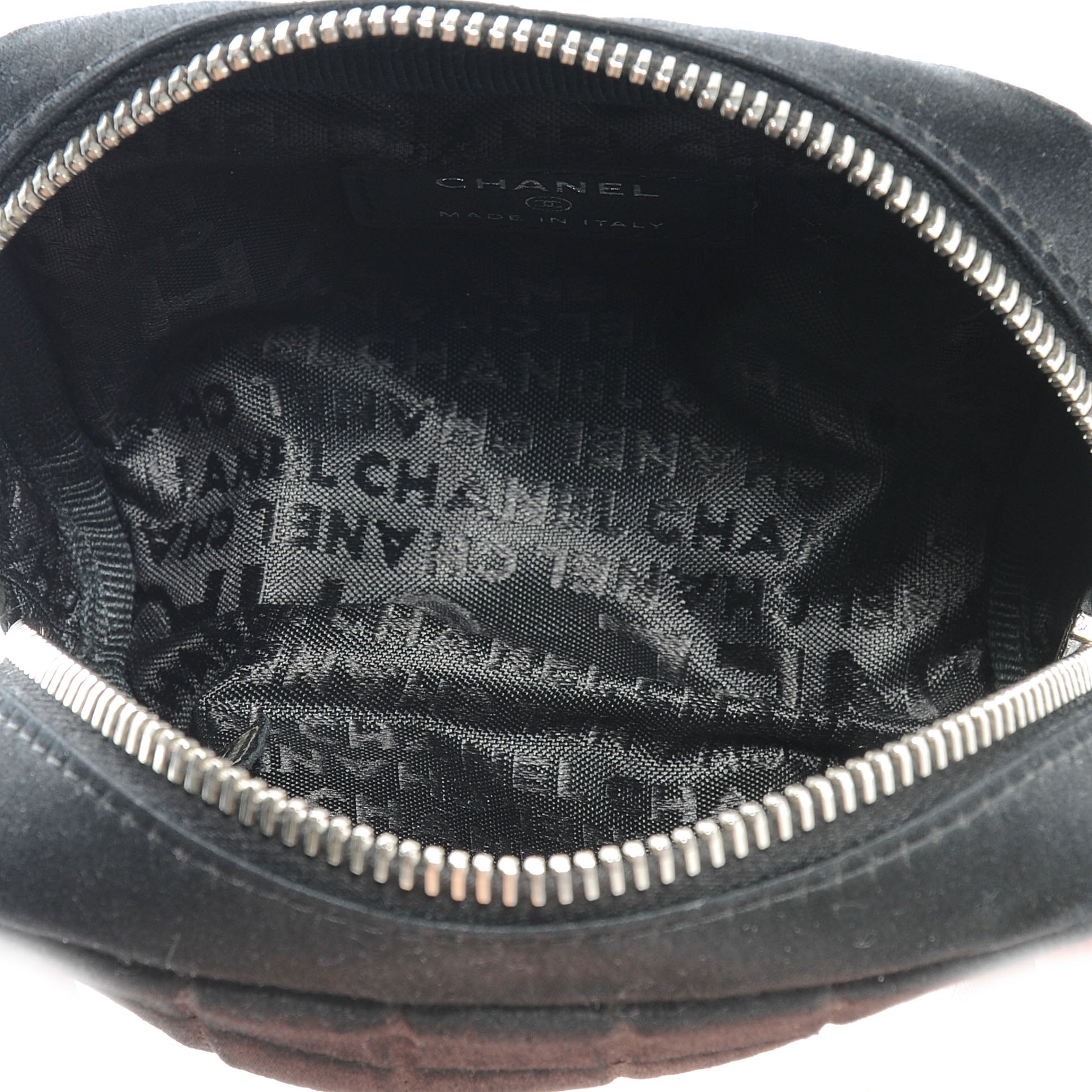 Chanel Satin Square Quilted Lipstick Charm Cosmetic Case Black 5 of 7