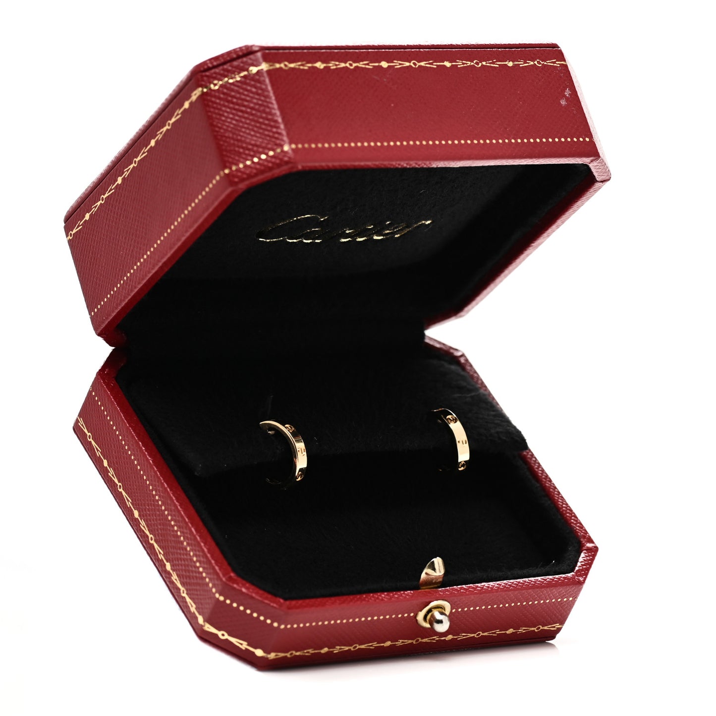 18K Yellow Gold Small LOVE Hoop Earrings