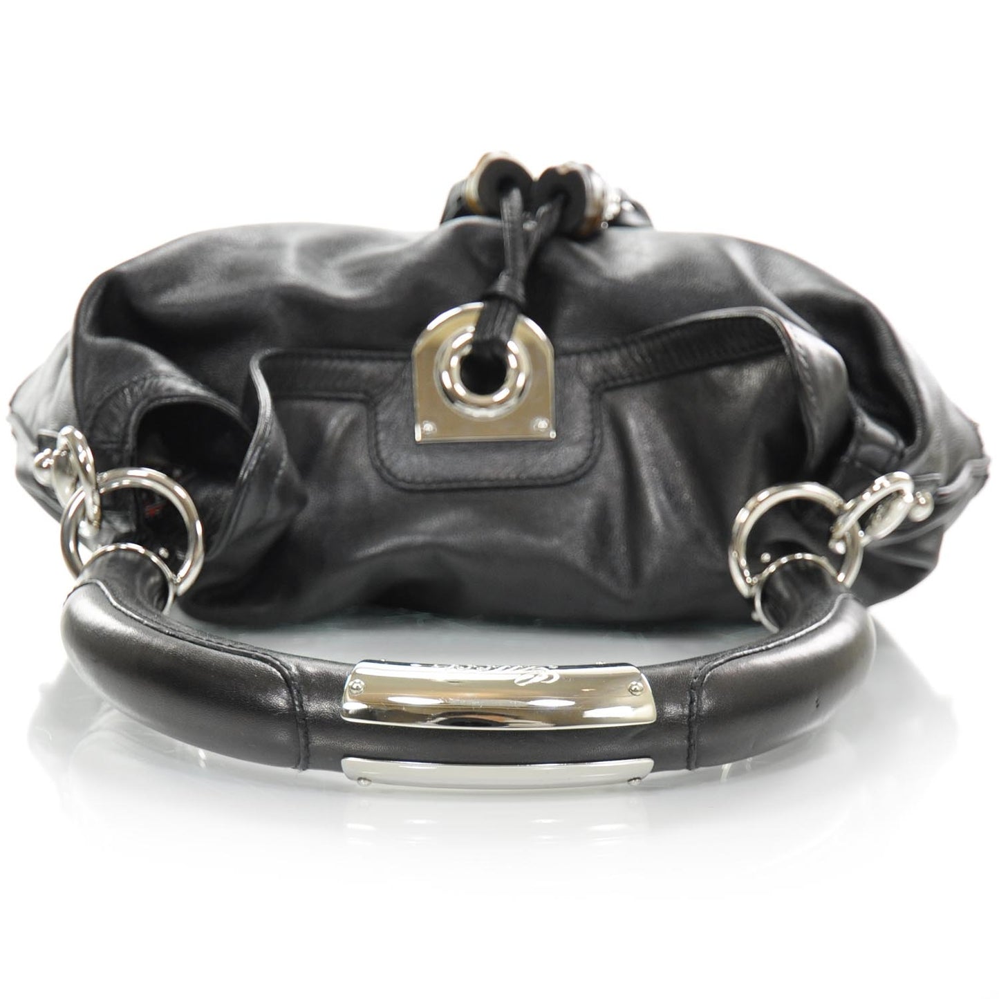 Calfskin Medium Indy Top Handle Hobo Black