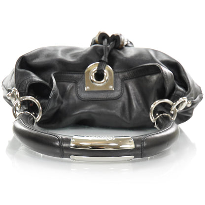 Gucci Calfskin Medium Indy Top Handle Hobo Black 5 of 9