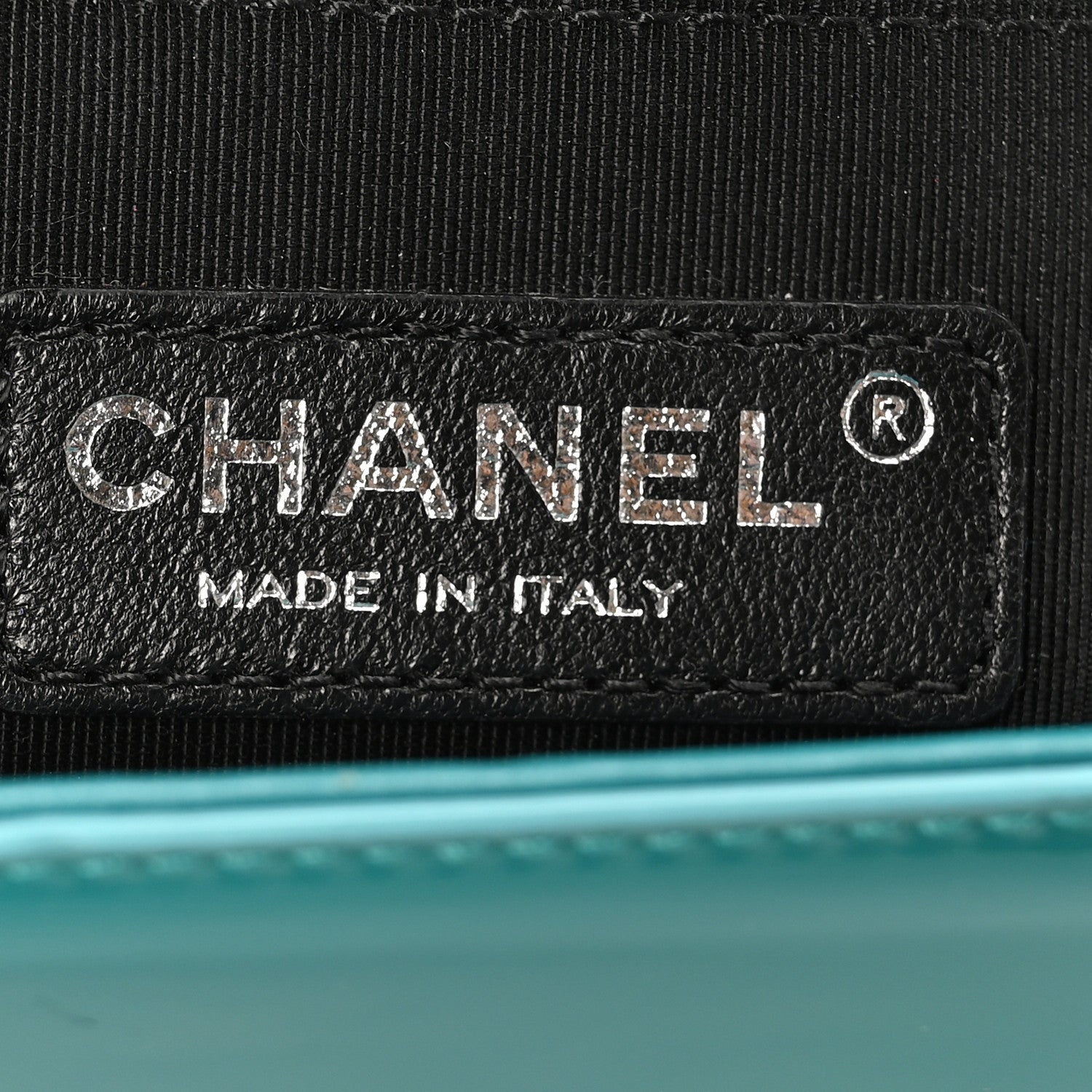 Chanel Patent Calfskin Quilted Small Plexiglass Boy Flap Green 6 of 11