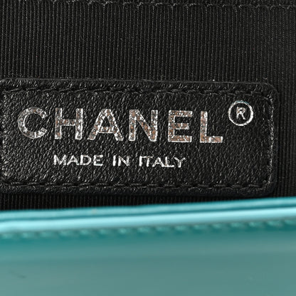 Chanel Patent Calfskin Quilted Small Plexiglass Boy Flap Green 6 of 11
