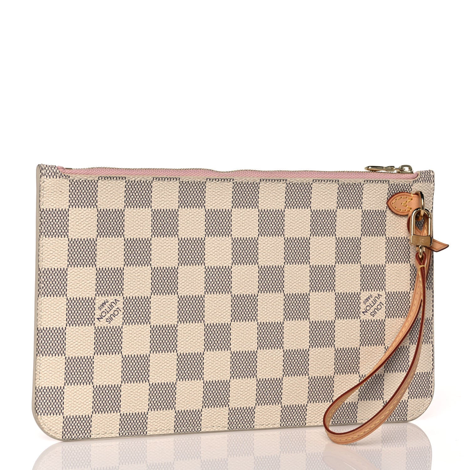 Louis Vuitton Damier Azur Neverfull MM GM Pochette Rose Ballerine 3 of 7