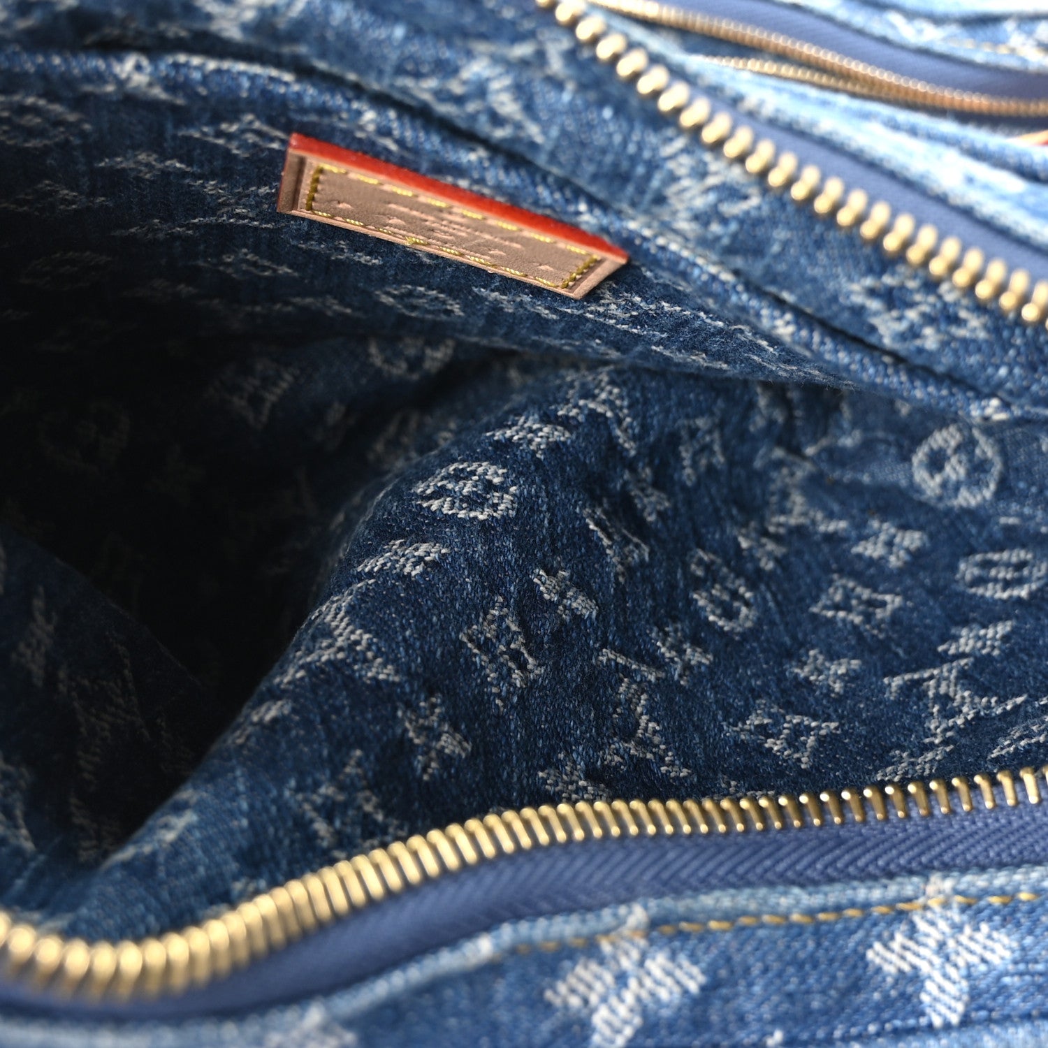 Louis Vuitton Monogram Denim Croissant MM Blue 6 of 10