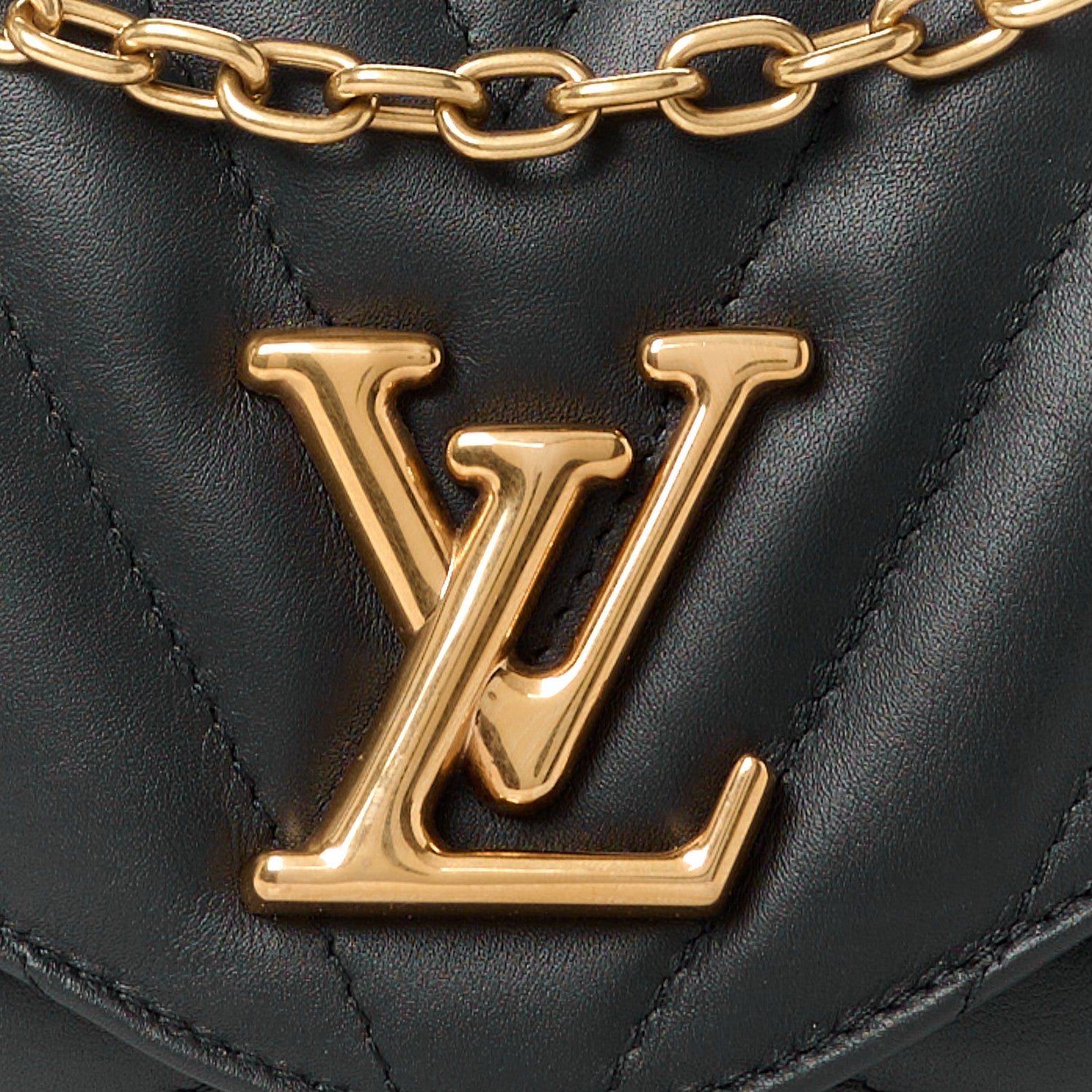 Louis Vuitton Calfskin LV New Wave Chain Bag Black 8 of 10
