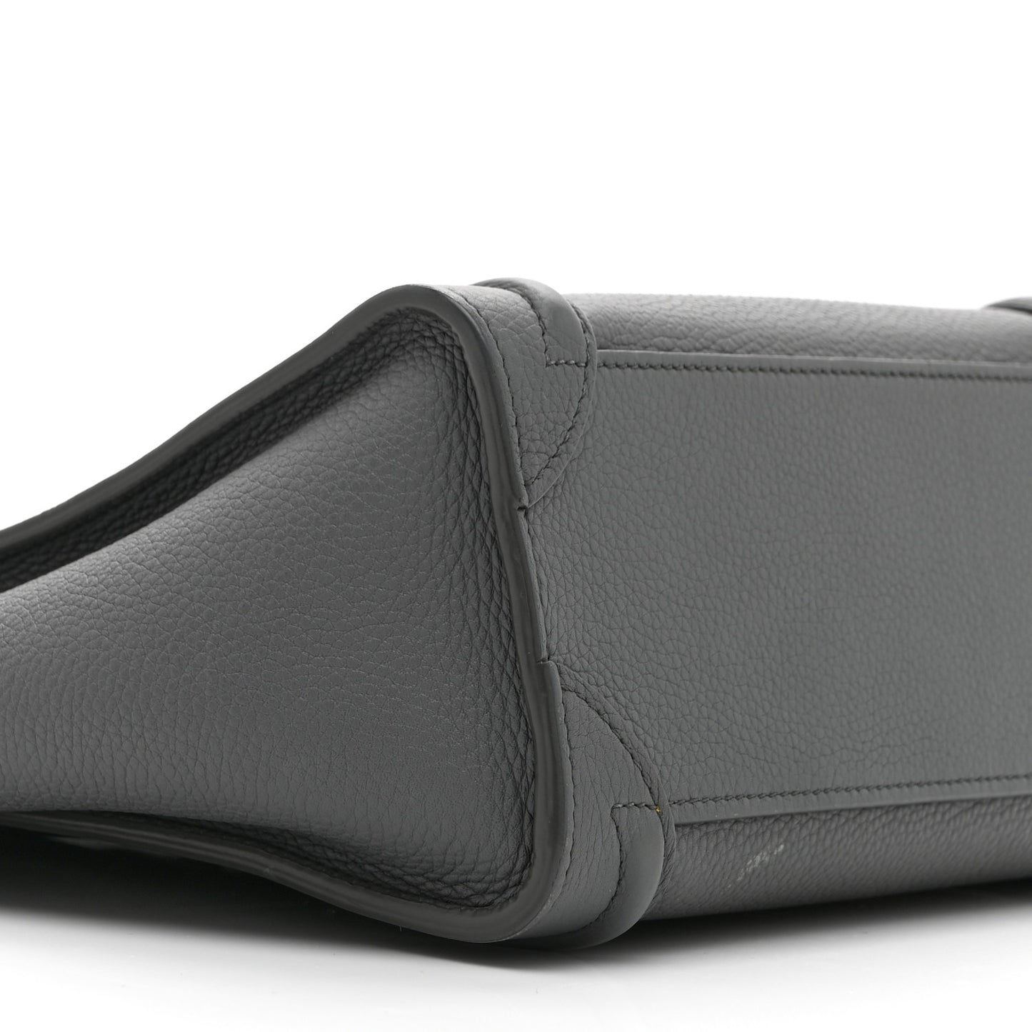 Drummed Calfskin Nano Luggage Kohl
