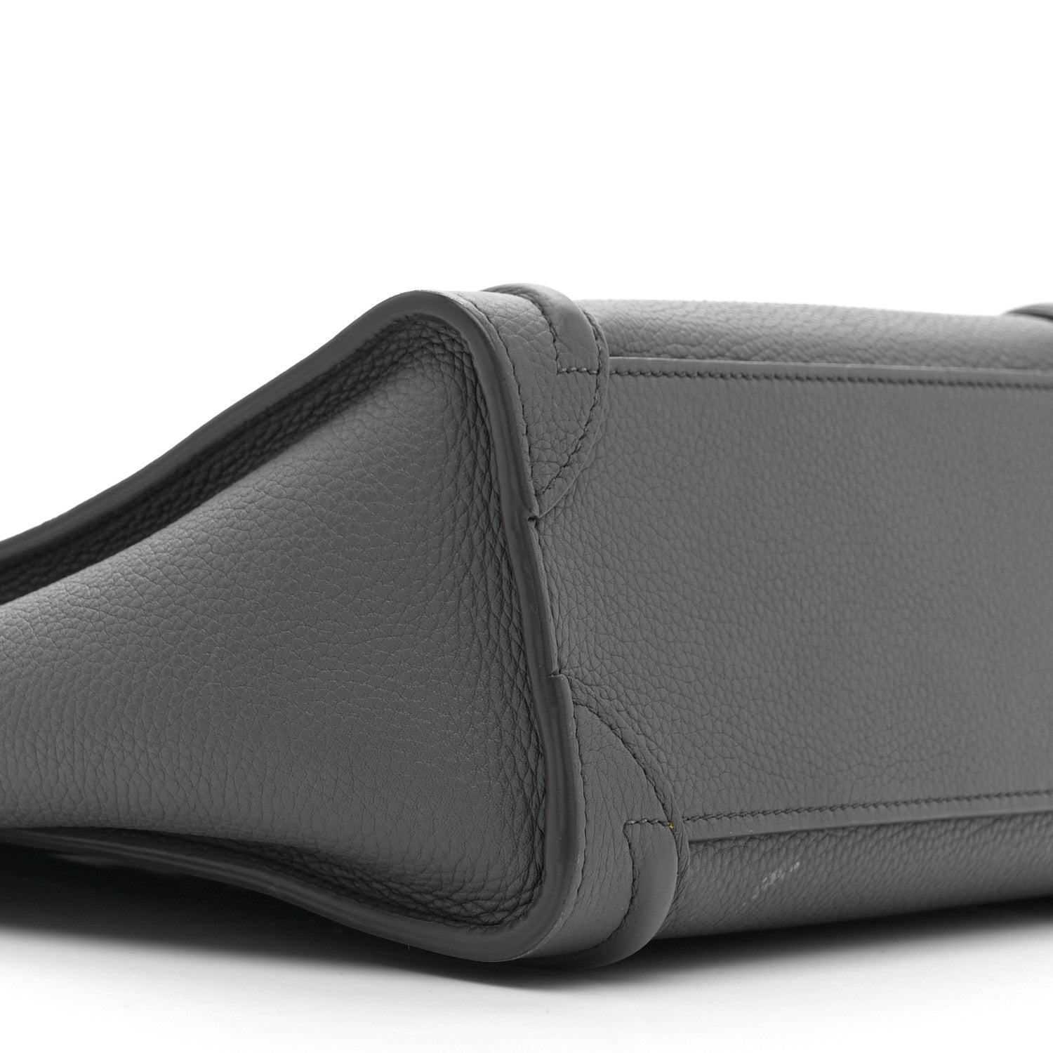Celine Drummed Calfskin Nano Luggage Kohl 9 of 13