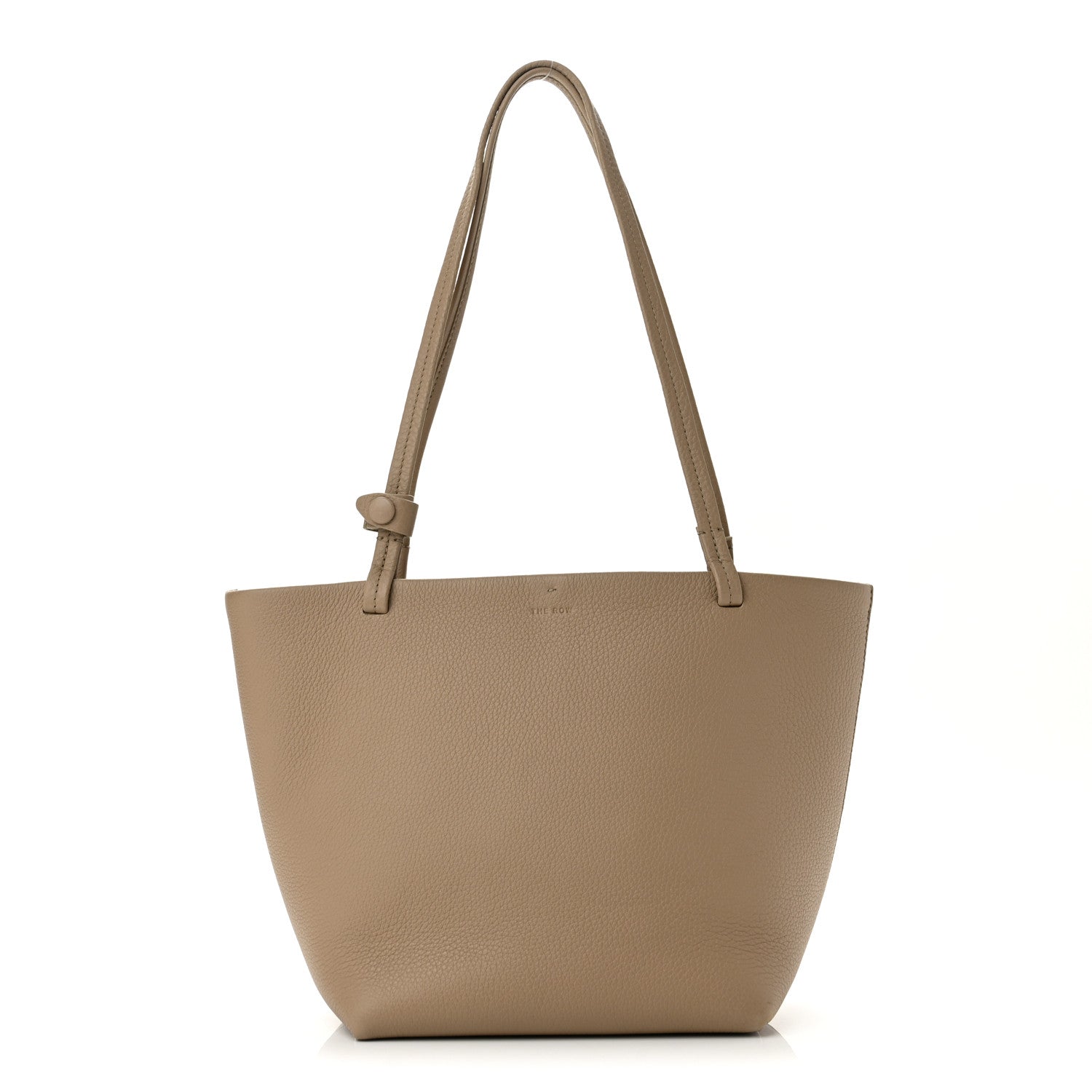 The Row Matte Grained Calfskin Medium Park Tote Dark Taupe 1 of 9