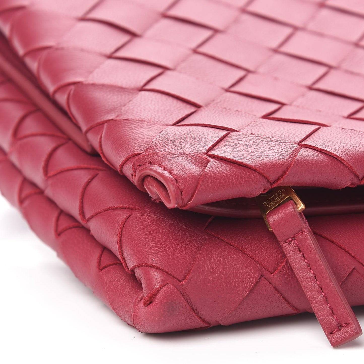 Nappa Intrecciato Flap Crossbody Amaranto