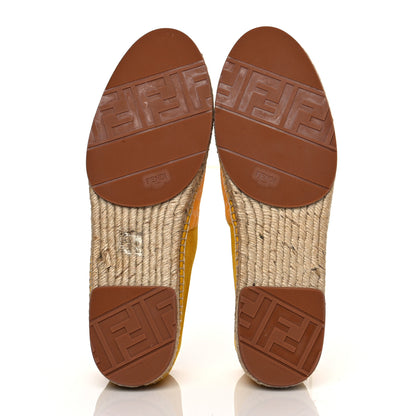 Fendi X SARAH COLEMAN Canvas Suede FF Vertigo Espadrilles 7 Mimosa Taxi 5 of 8