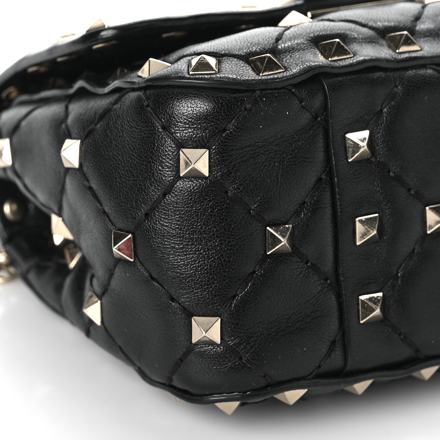 Valentino Garavani Nappa Micro Rockstud Spike Shoulder Bag Black 7 of 10