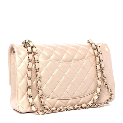 Chanel Iridescent Calfskin Quilted Medium Double Flap Beige 3 of 10