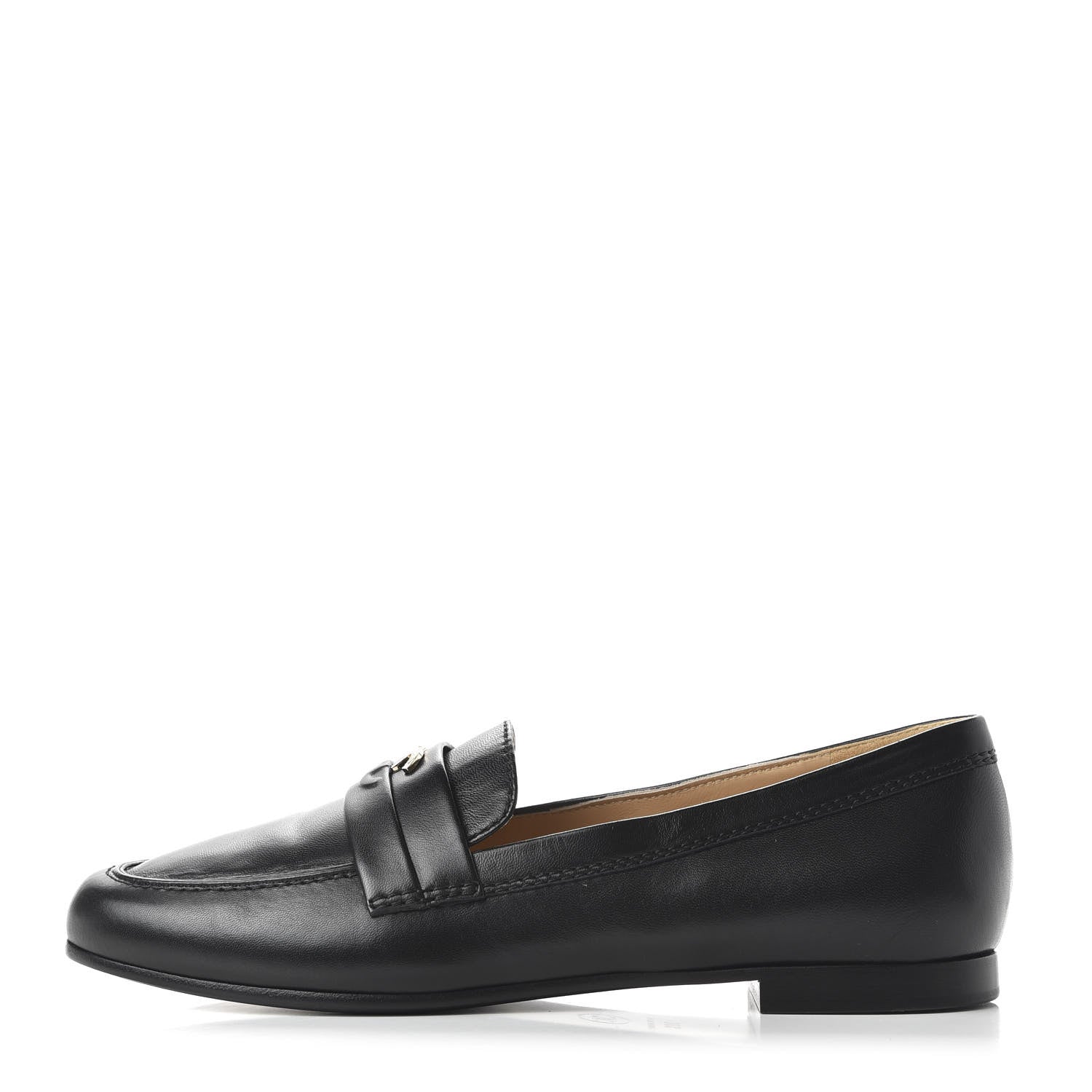 Chanel Lambskin CC Loafers 39.5 Black 1 of 9