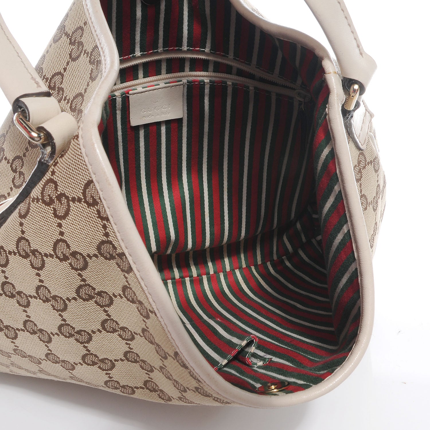Gucci Monogram GG New Britt Hobo Ivory 7 of 9