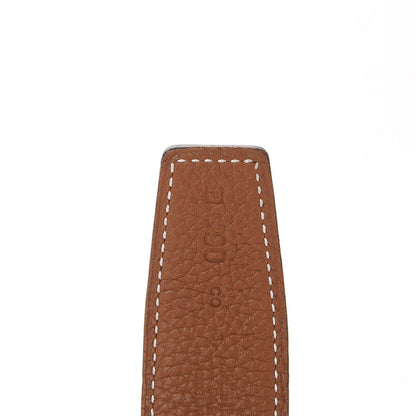Hermes Box Togo 32mm Guilloche H Belt 90 Black Gold 4 of 9