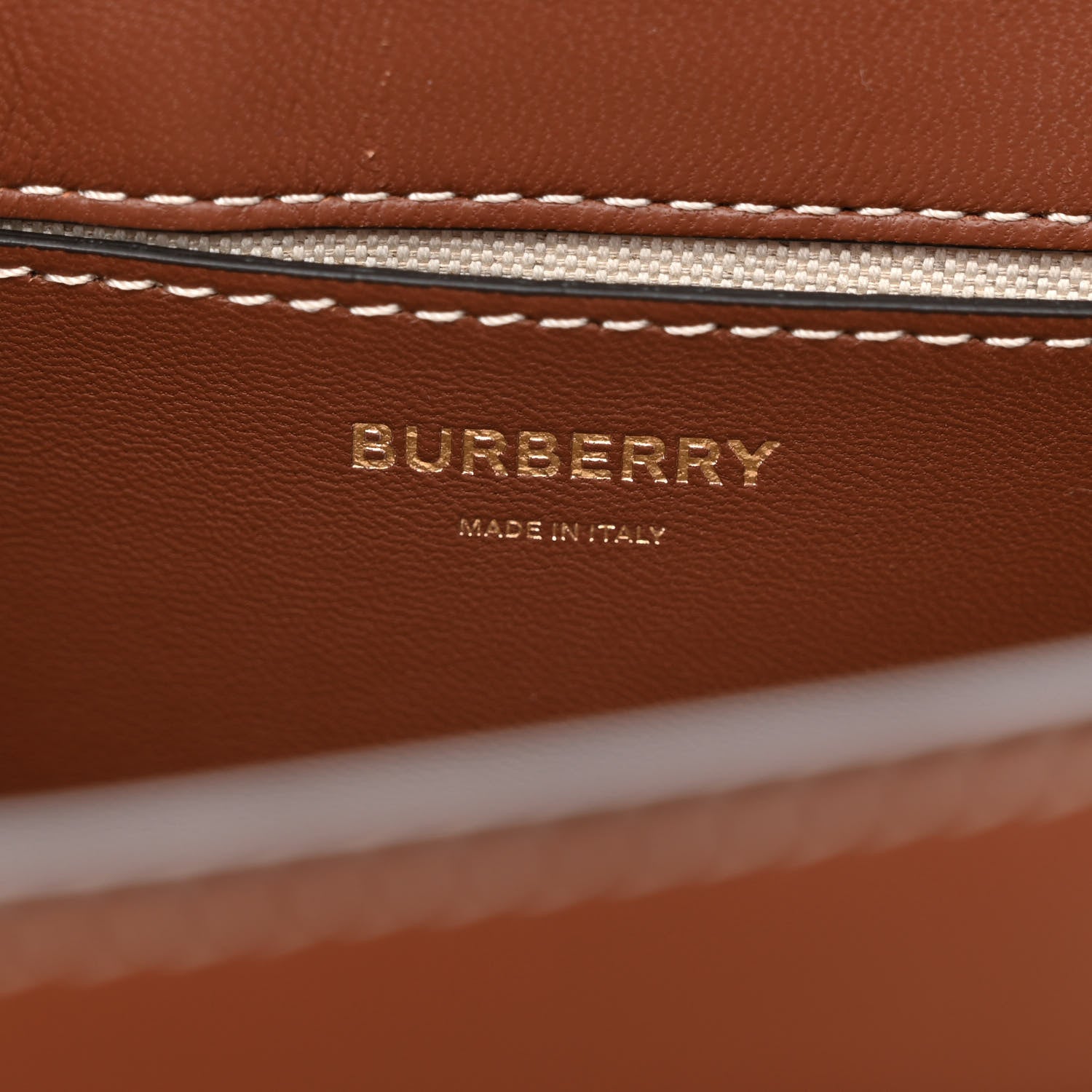 Burberry Calfskin Note Crossbody Bag Tan 6 of 10