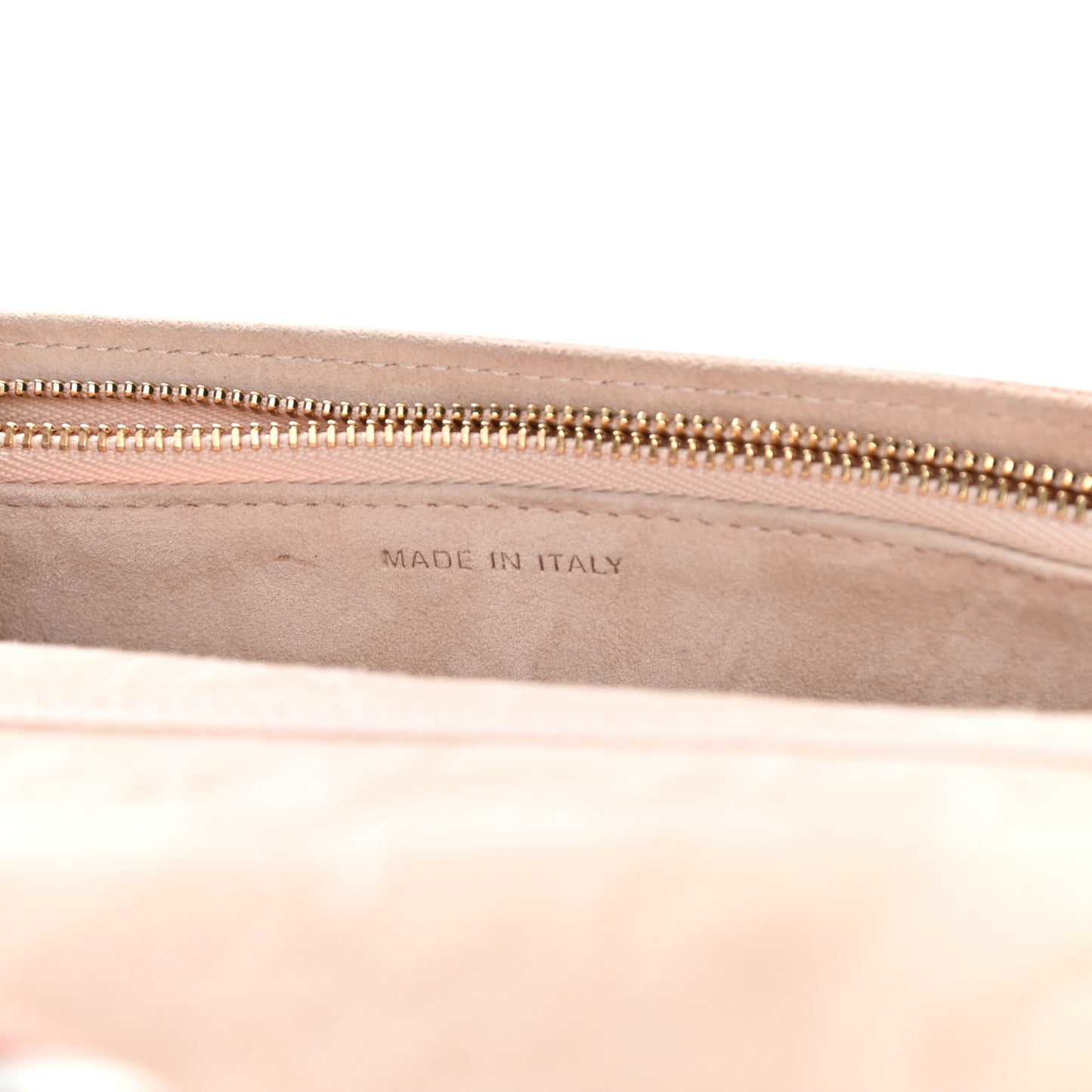 Grained Calfskin Diorama Wallet on Chain Pouch Nude