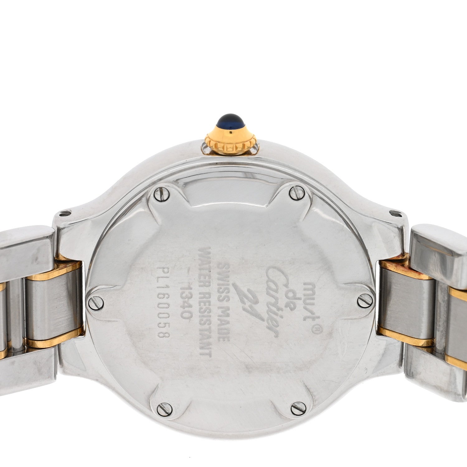Cartier Stainless Steel 18K Yellow Gold 28mm Must de 21 Quartz Watch 4 of 4