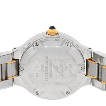 Cartier Stainless Steel 18K Yellow Gold 28mm Must de 21 Quartz Watch 4 of 4