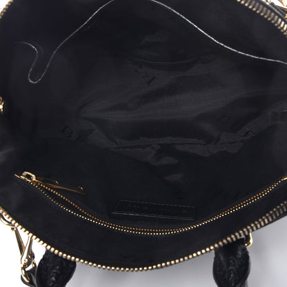 Burberry Heritage Grain Check Embossed Small Orchard Bowling Bag Black 5 of 8