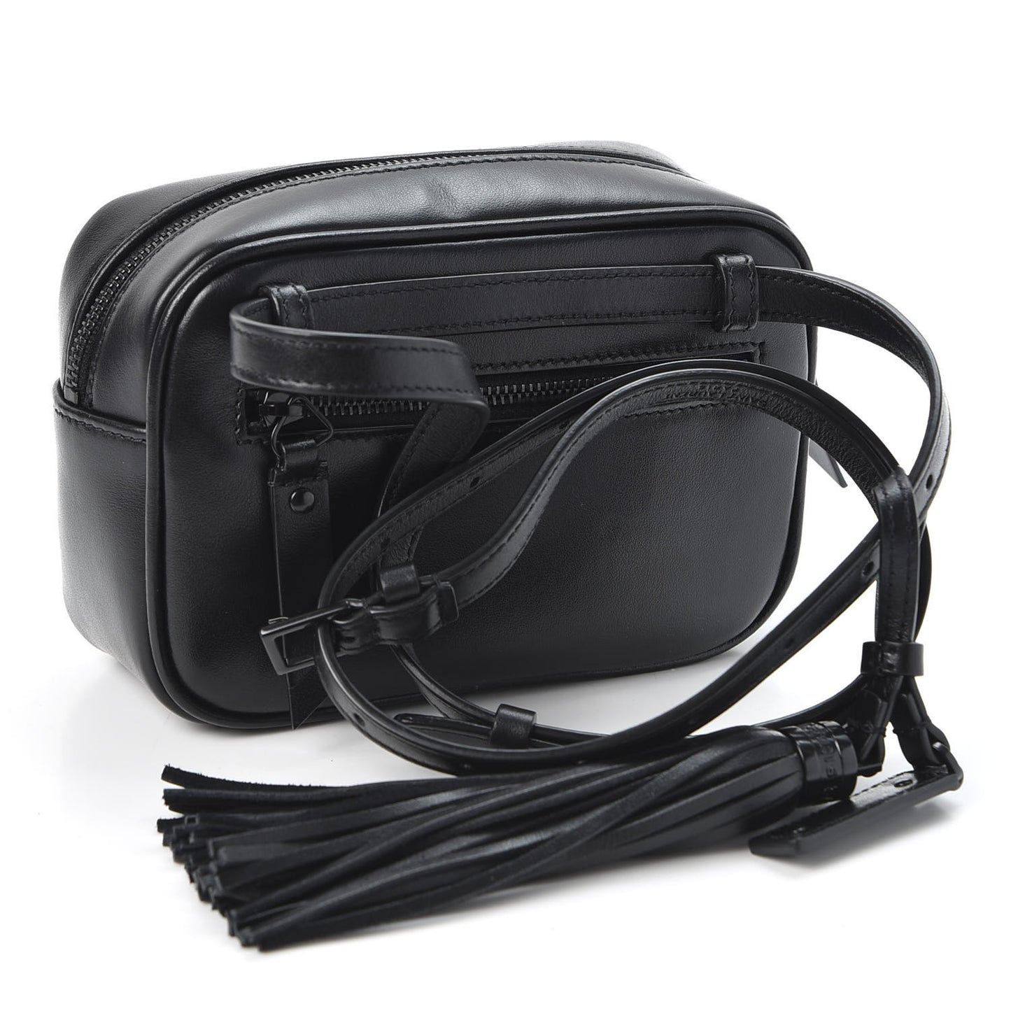 Calfskin Matelasse Monogram Lou Belt Bag Black