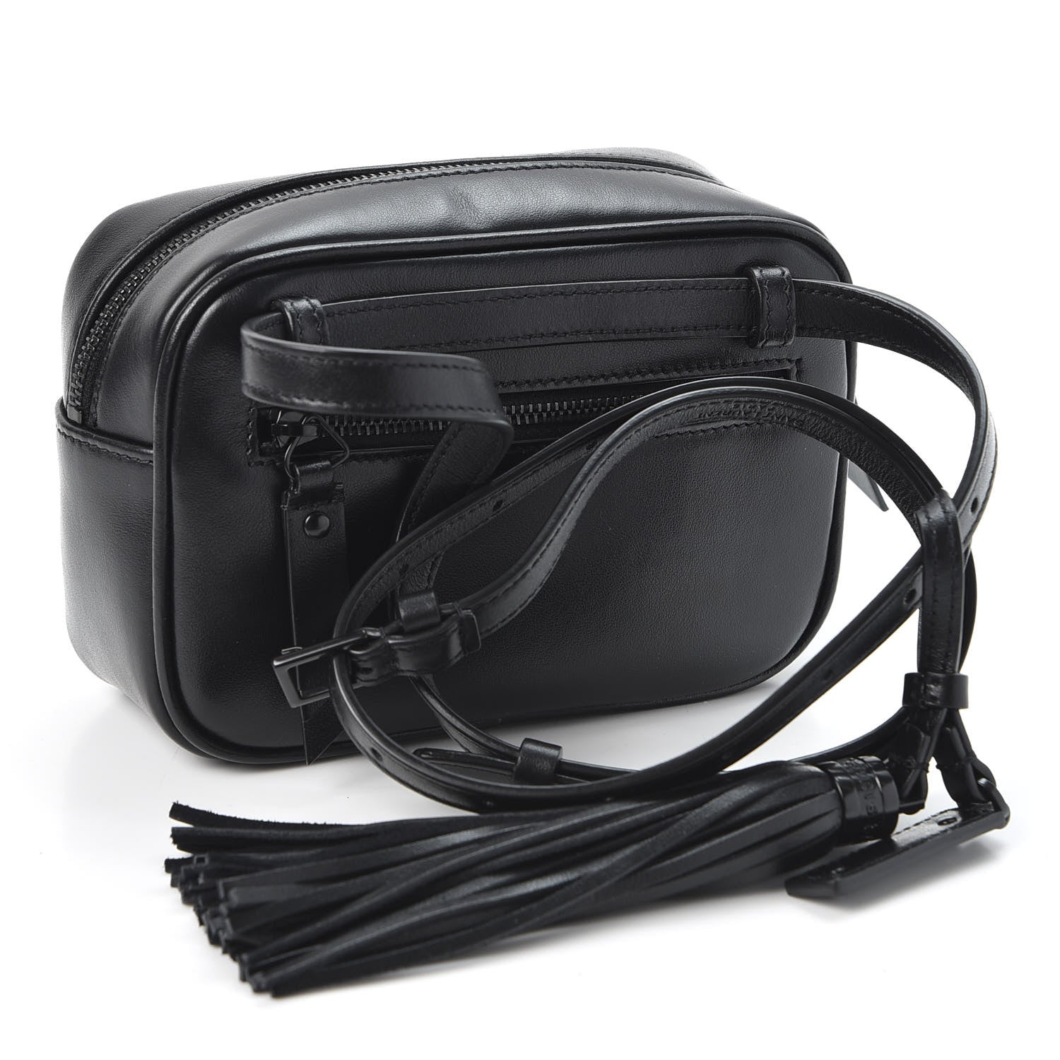 Saint Laurent Calfskin Matelasse Monogram Lou Belt Bag Black 2 of 9