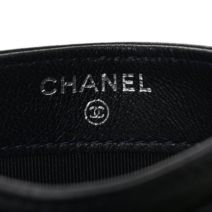 Chanel Lambskin Quilted Card Holder Navy Blue 6 of 8