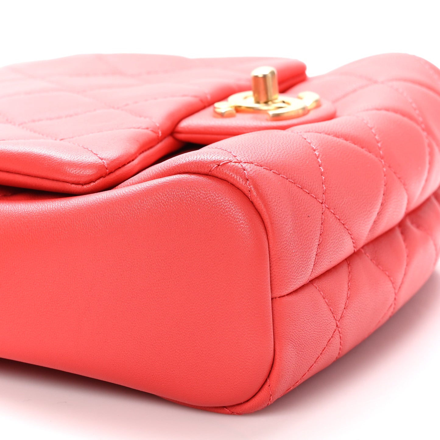 Lambskin Quilted Side-Packs Red