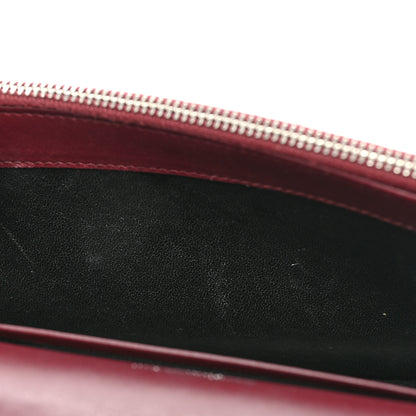 Saint Laurent Calfskin Crocodile Embossed Kate Monogram Tassel Chain Wallet Rouge Legion 10 of 12