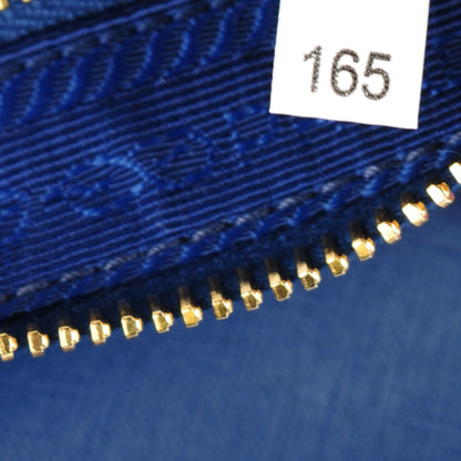 Prada Tessuto Saffiano Flat Flap Messenger Bag Black Bluette 10 of 10