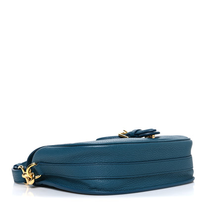 Christian Dior Grained Calfskin Medium Bobby Flap Steel Blue 4 of 10