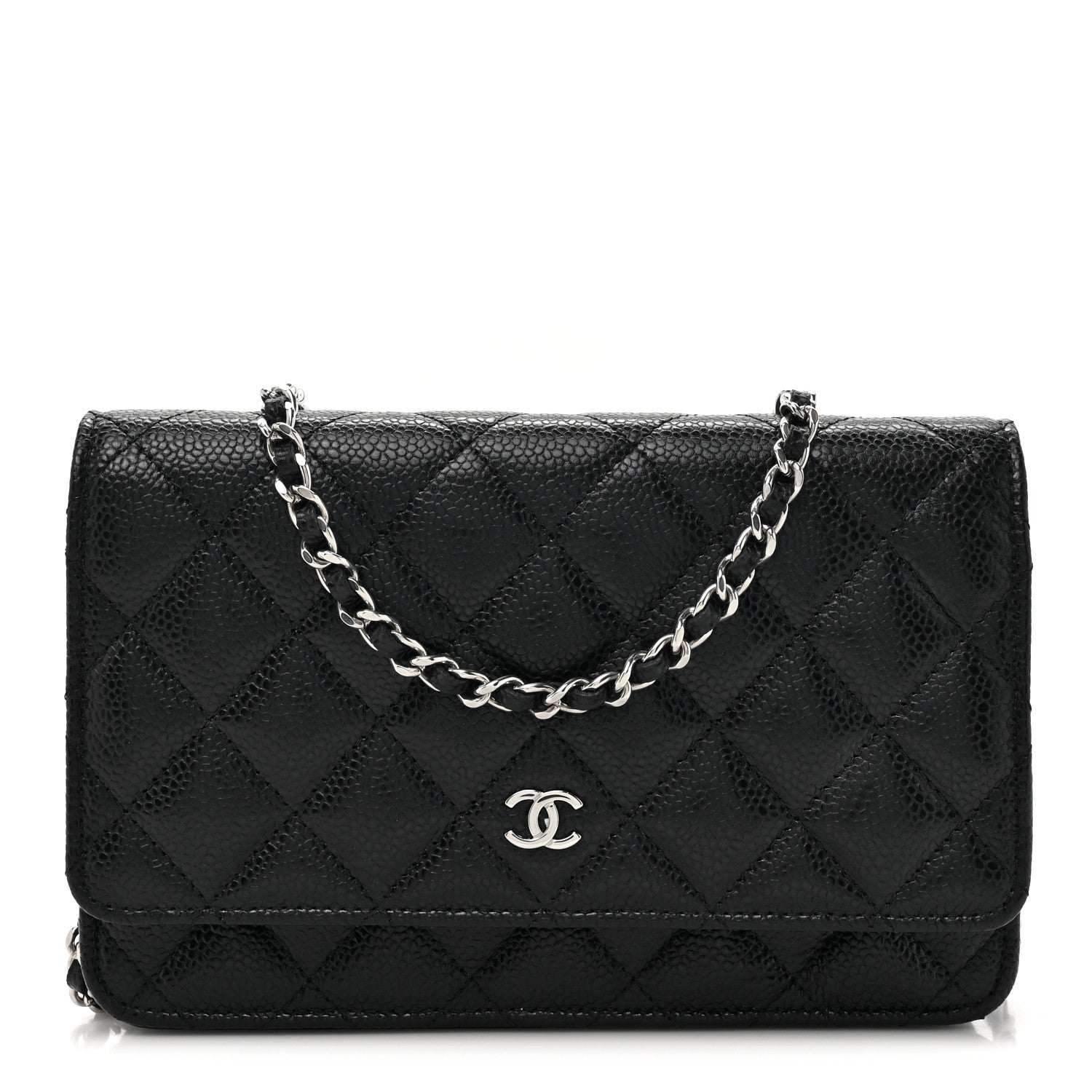 Chanel Caviar Quilted Wallet on Chain WOC Black 1 of 12