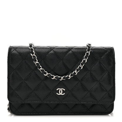 Chanel Caviar Quilted Wallet on Chain WOC Black 1 of 12