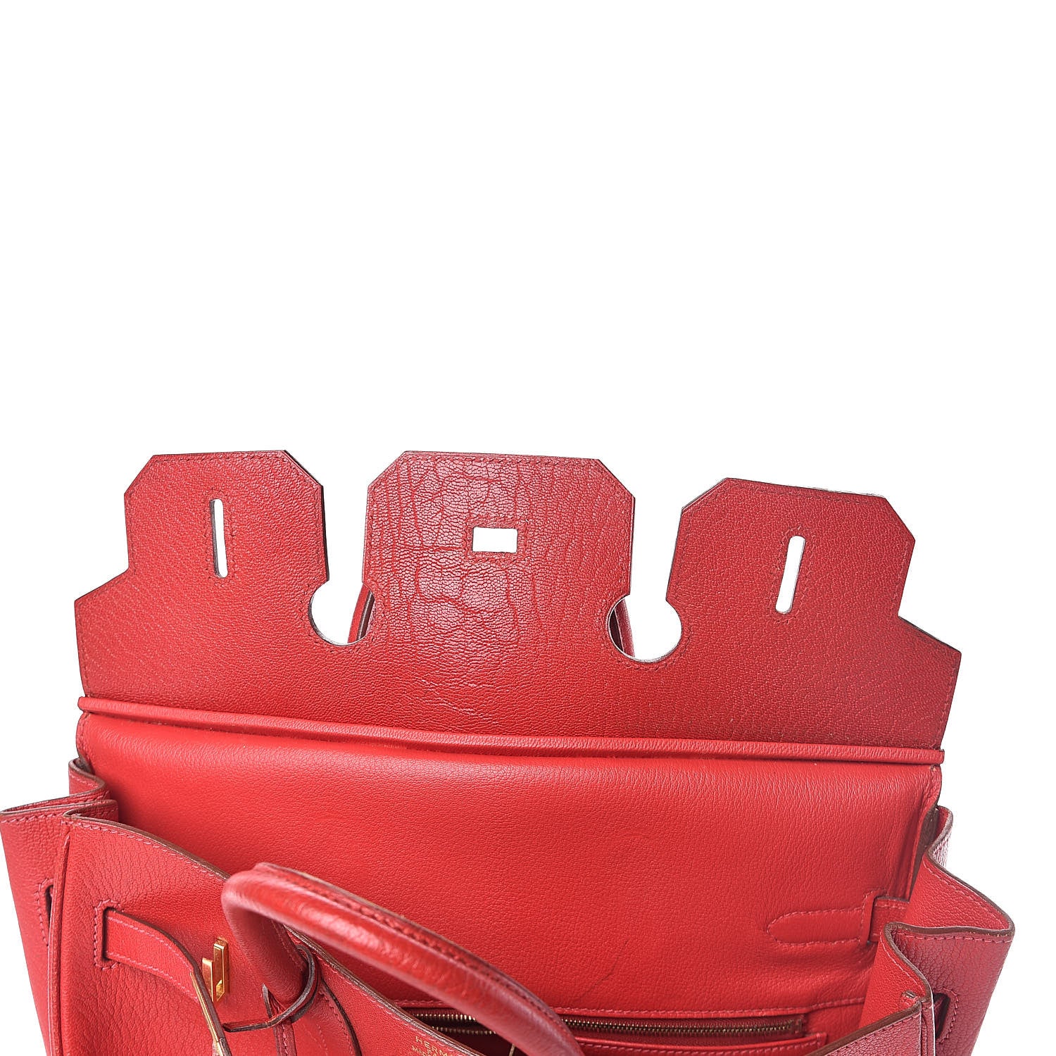 Hermes Chevre Mysore HAC Birkin 32 Rouge Vif 28 of 42