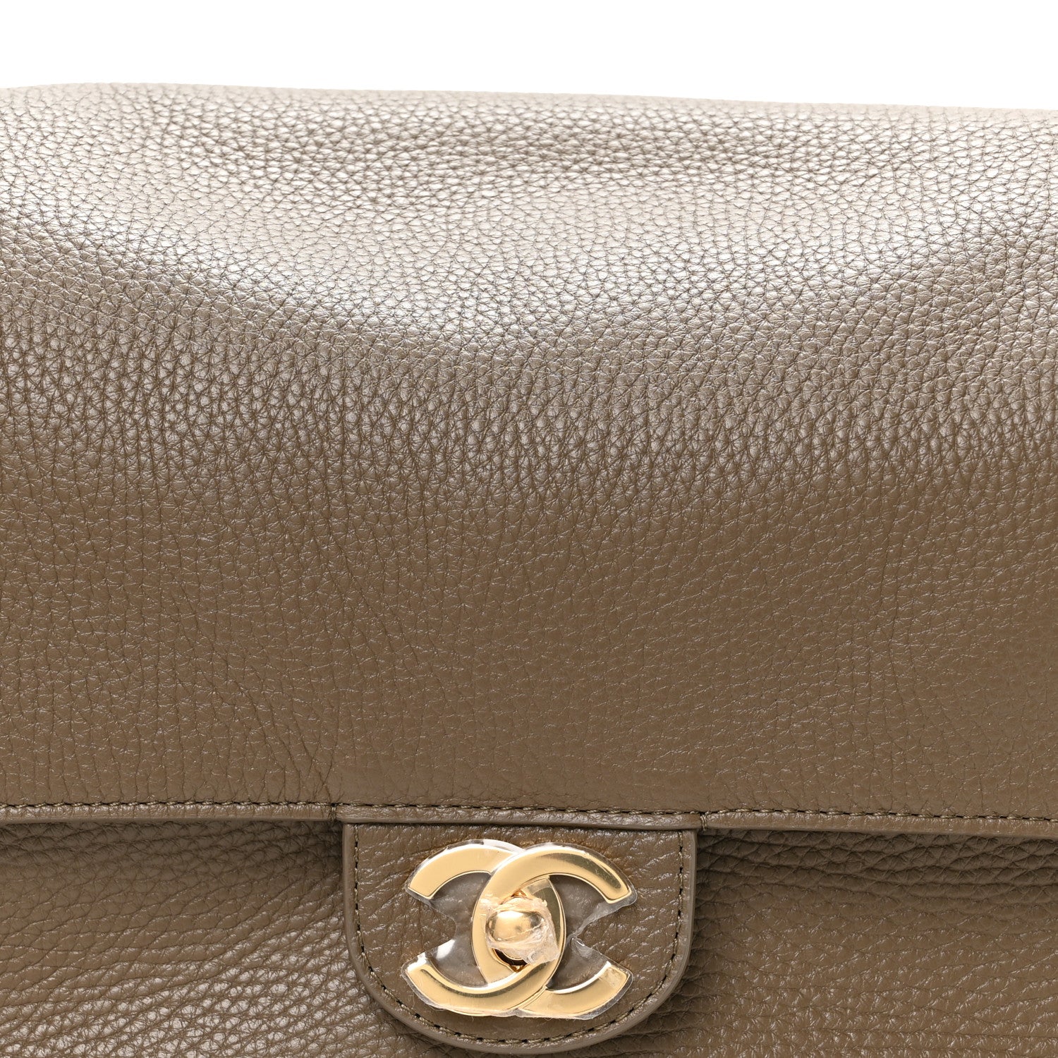 Chanel Grained Calfskin Small Souplissimo Maxi Flap Dark Khaki 7 of 10