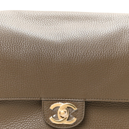 Chanel Grained Calfskin Small Souplissimo Maxi Flap Dark Khaki 7 of 10